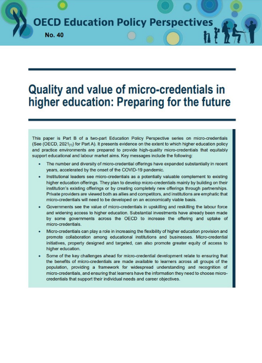 Quality & value of micro-credentials in HE